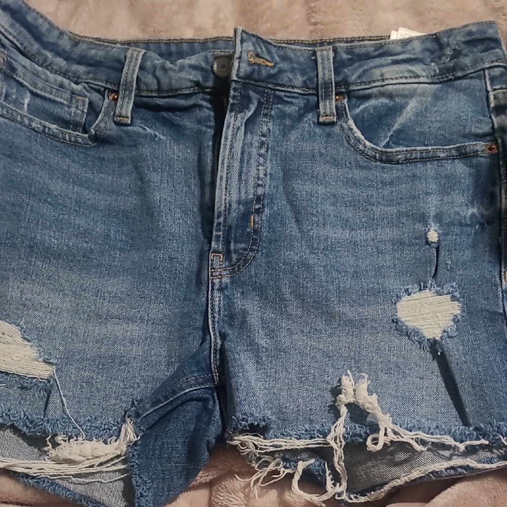 Old Navy Distressed Blue Denim Jean Shorts